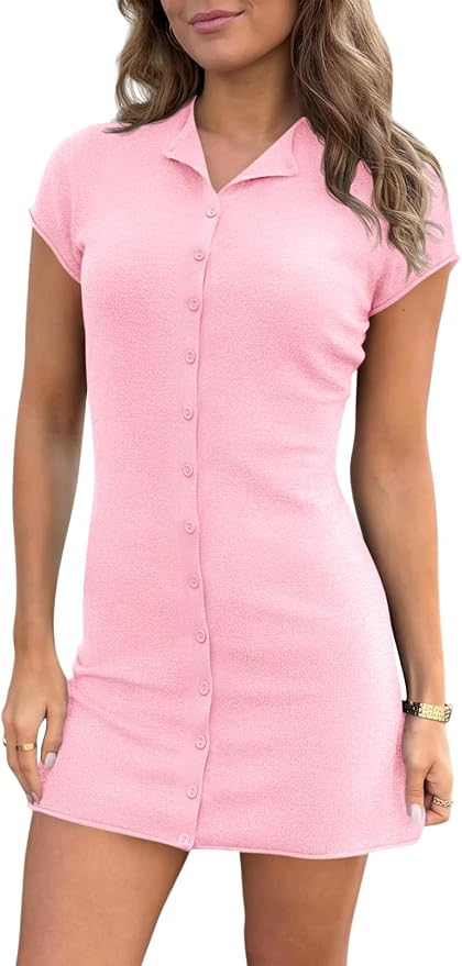 Button Down Mini Dress