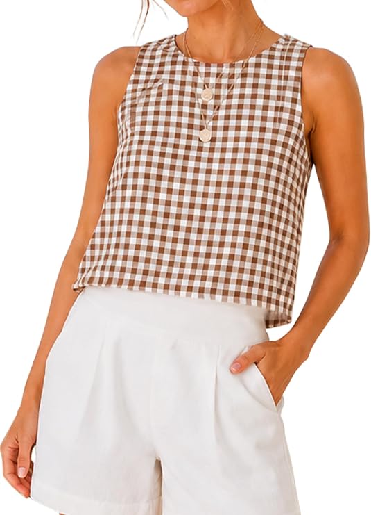 Gingham Tank Blouse