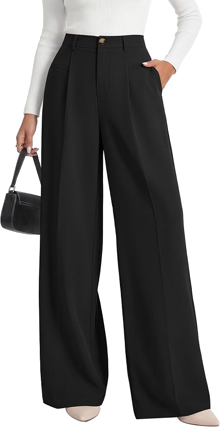 Pleated Wide Leg Pants