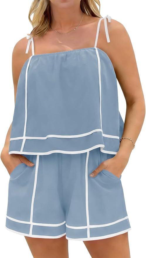 Contrast Shorts Set