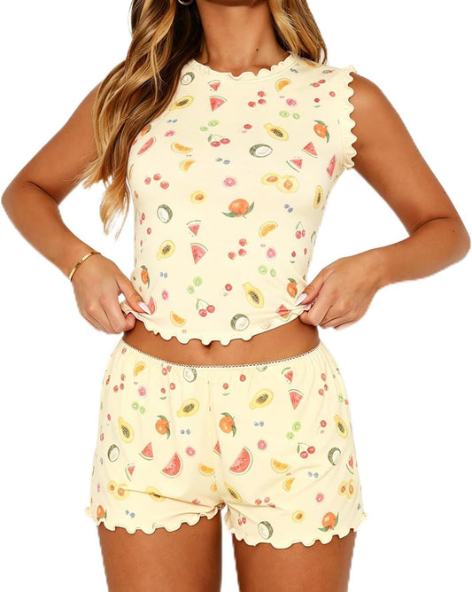 Sleeveless Pajama Set