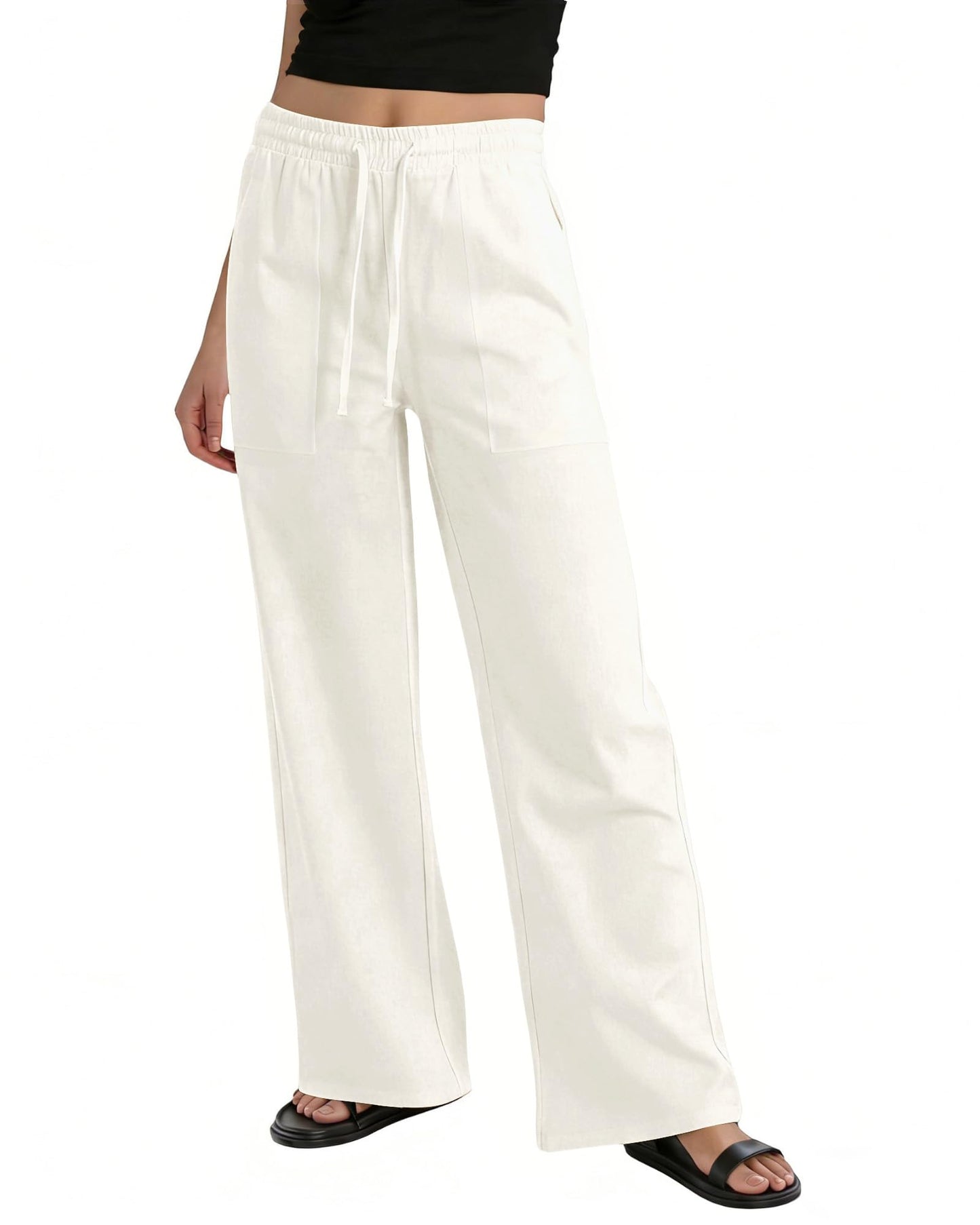 Cotton and Linen Blend Pants