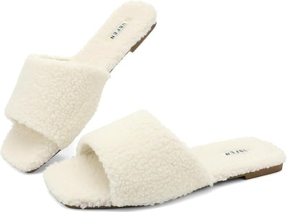 Fuzzy Slide Slippers