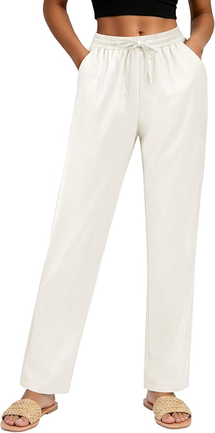 Cotton and Linen Blend Pants