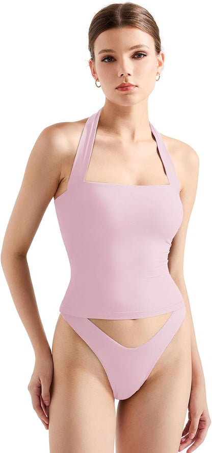 Double Lined Halter Top
