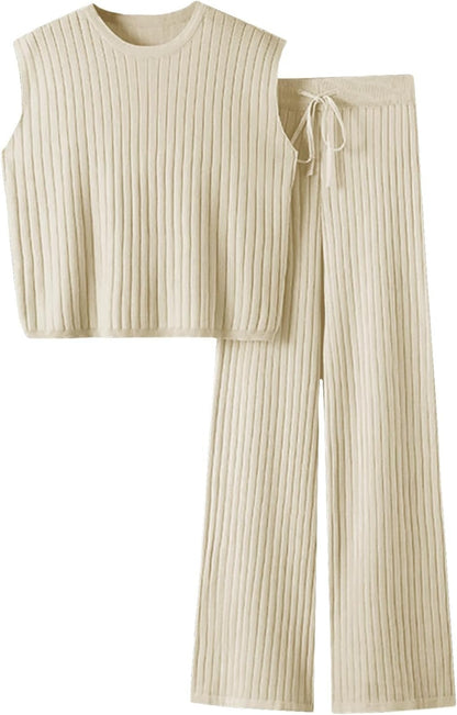 Sleeveless Ribbed Outfit