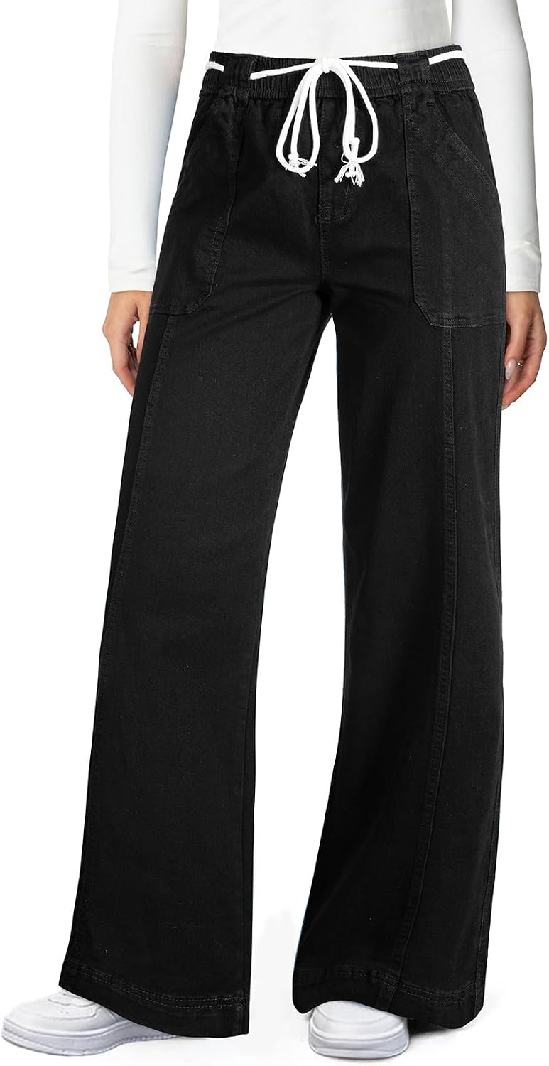 Wide Leg Denim Jeans
