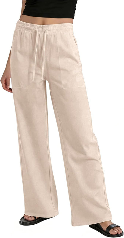 Cotton and Linen Blend Pants