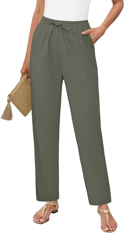 Cropped Linen Pants