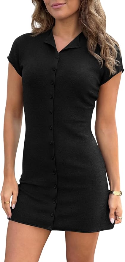 Button Down Mini Dress