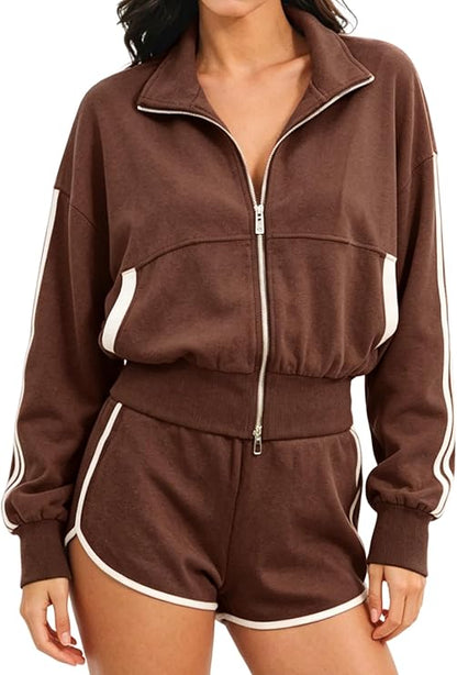 Zip Up Tracksuit Set