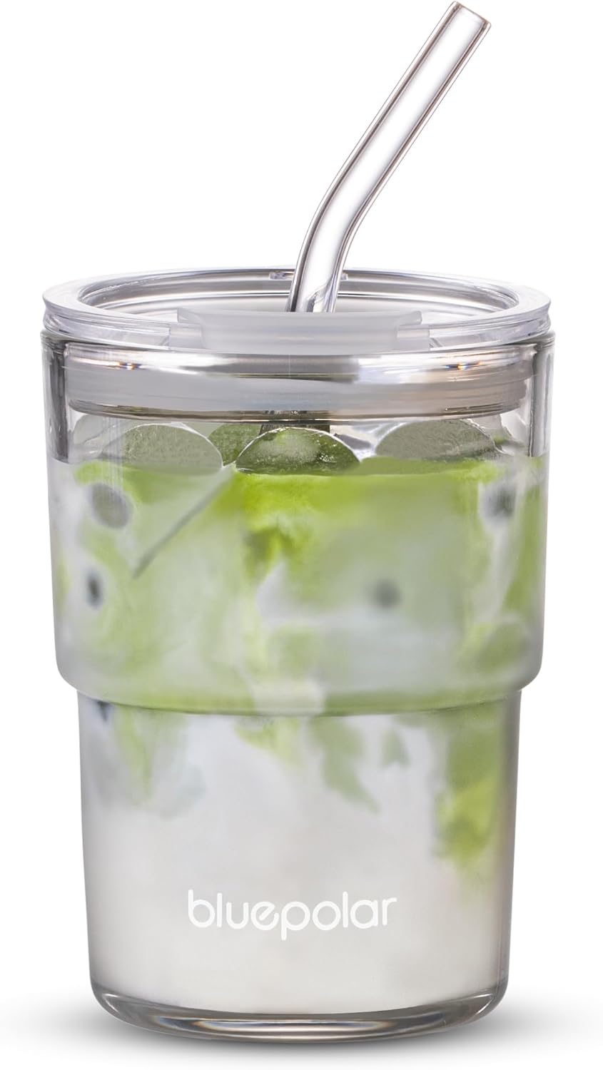 Iced Coffee Glass Tumbler