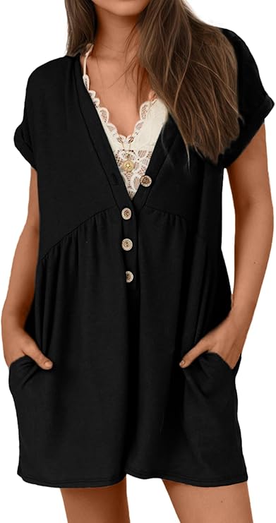 Button Up Dressy Romper