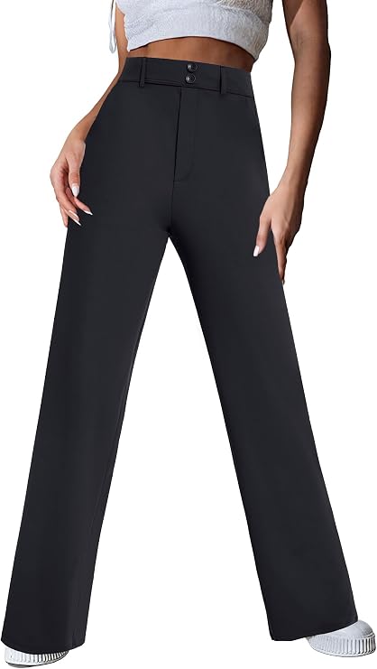 Stretchy Wide Leg Work Pants