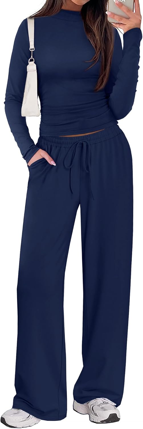 Mock Neck Lounge Set