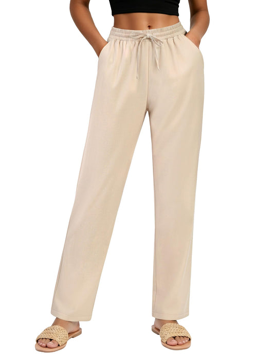 Cotton and Linen Blend Pants