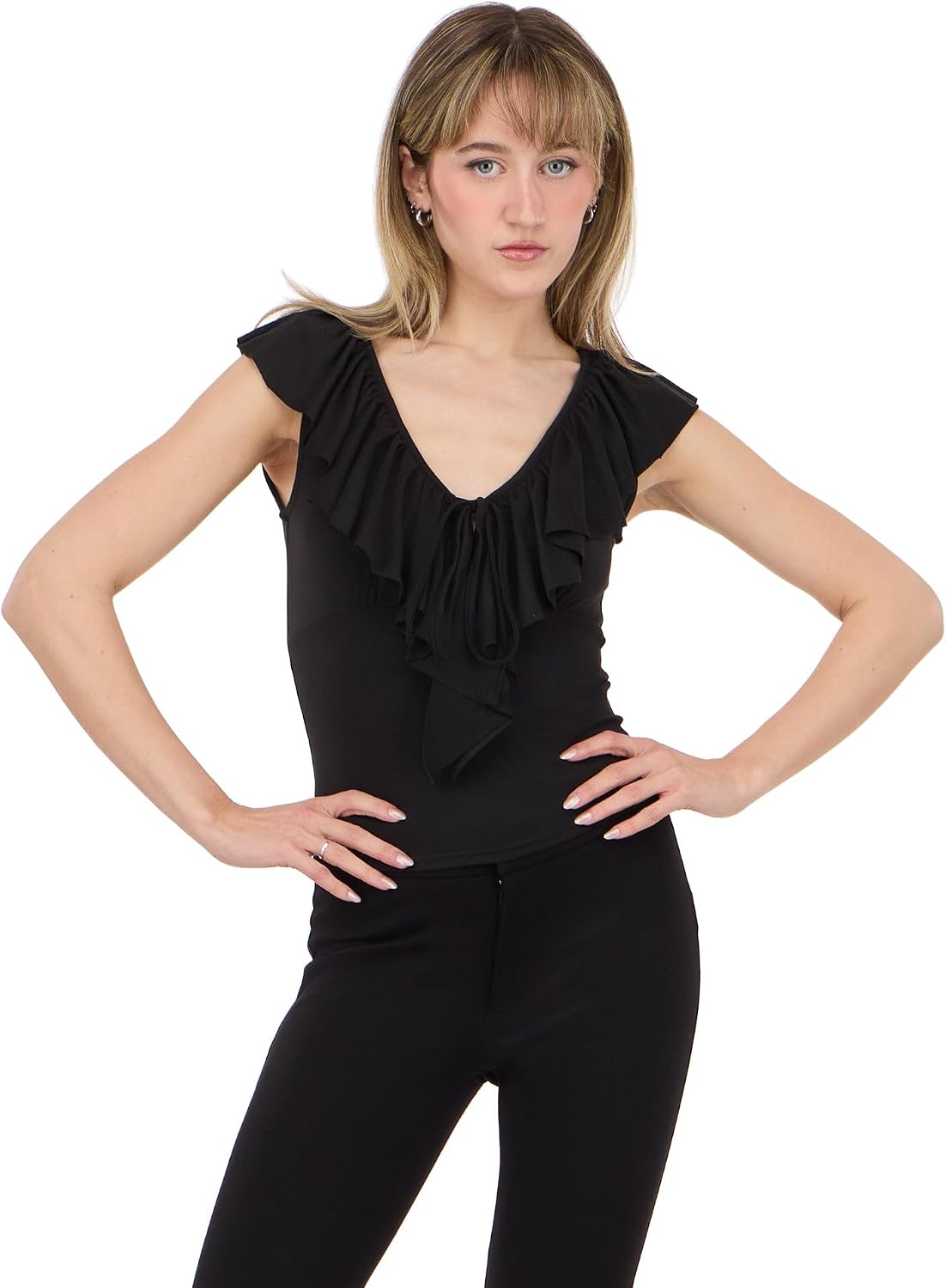 Forever 21 V Neck Fringe Top