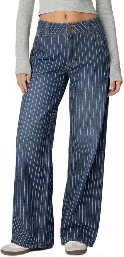 Pinstripe Jeans
