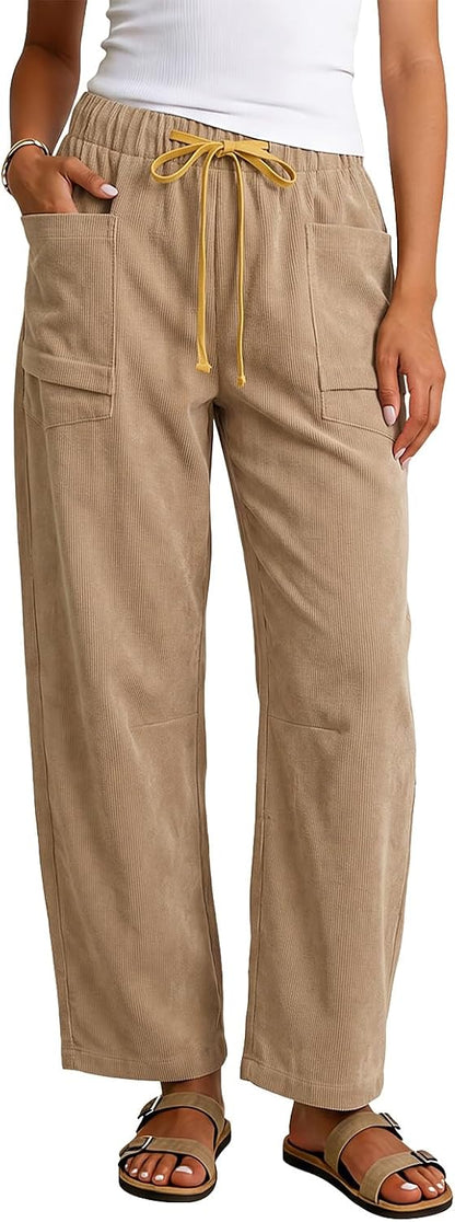 Corduroy Barrel Pants
