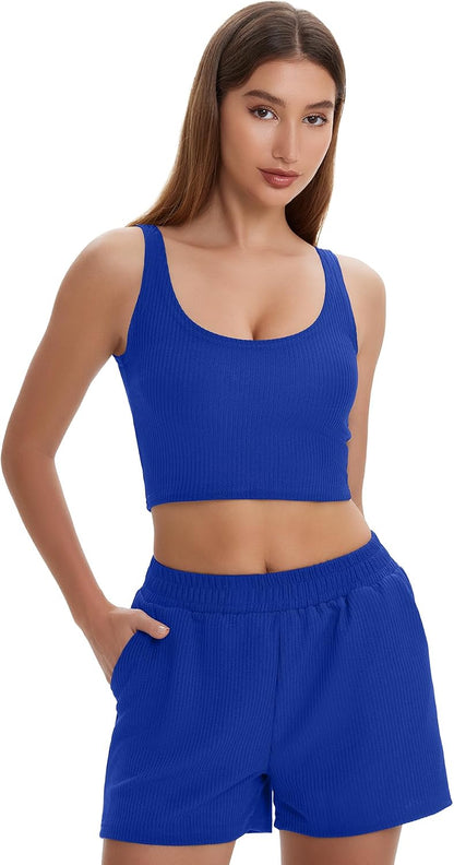 Sleeveless Tank Shorts Set