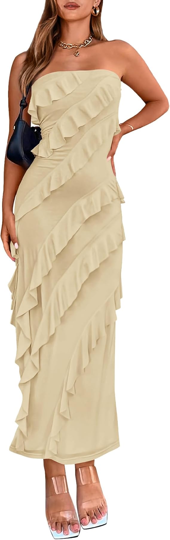 Midi Ruched Bodycon Dress