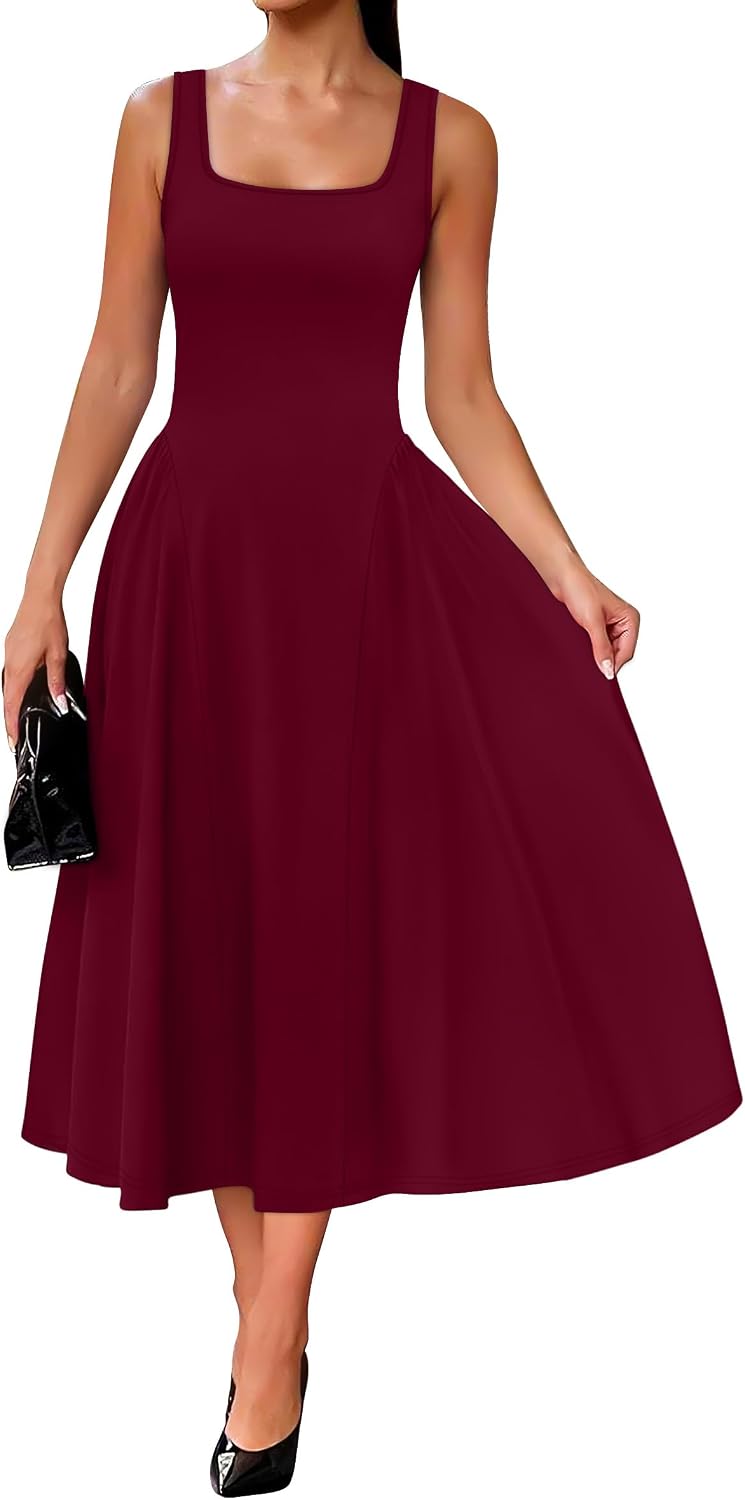 Square Neck Maxi Dress