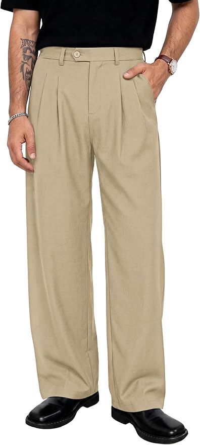 Men's Pleated Dress Pants