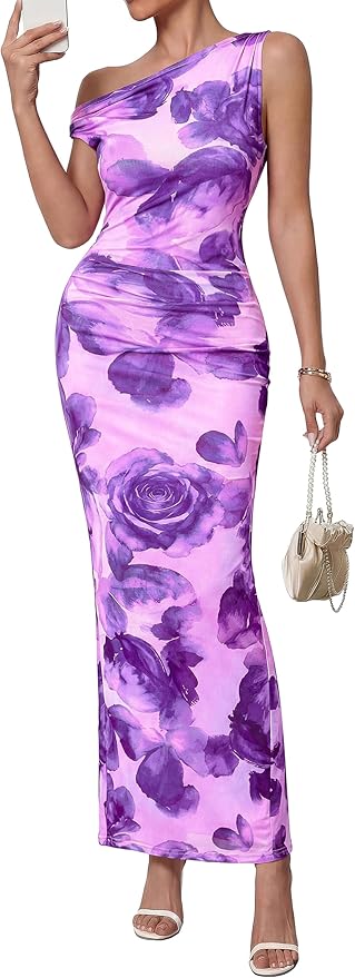 Floral Bodycon Maxi Dress