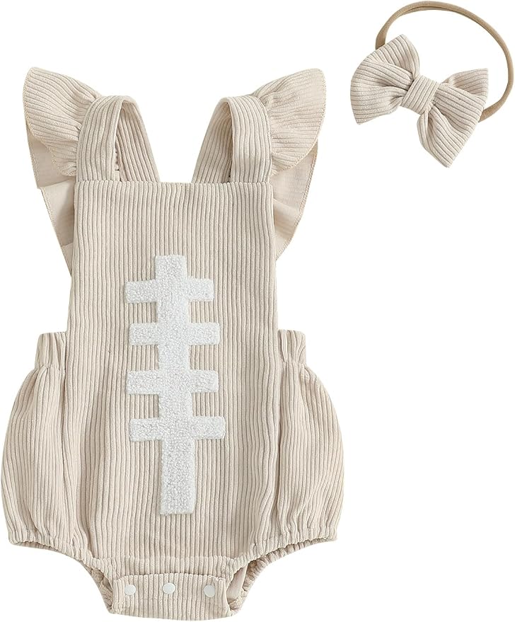 Football Ruffle Romper
