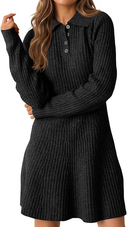 Ribbed Knit Sweater Dress
