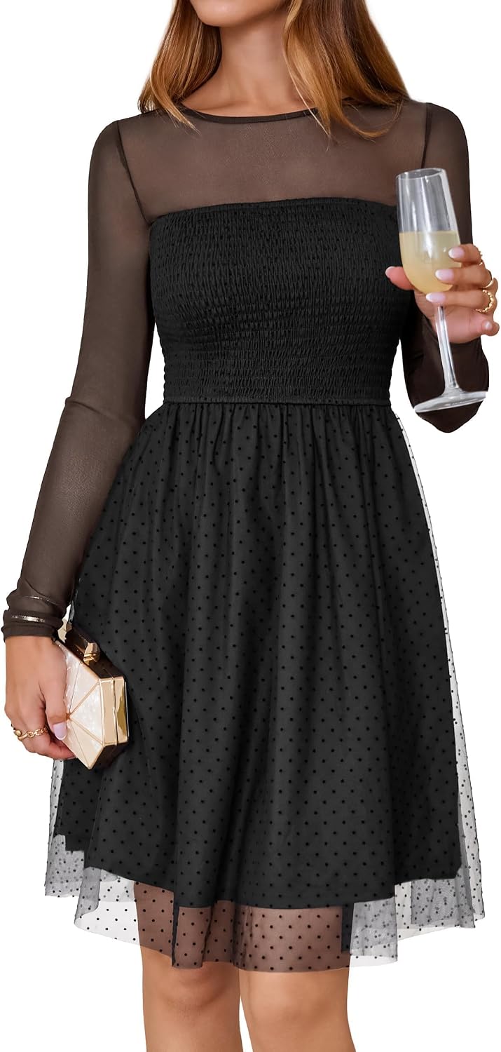 Sheer Mesh Mini Dress