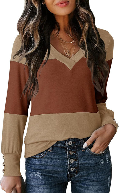 Color Block Pullover Sweater