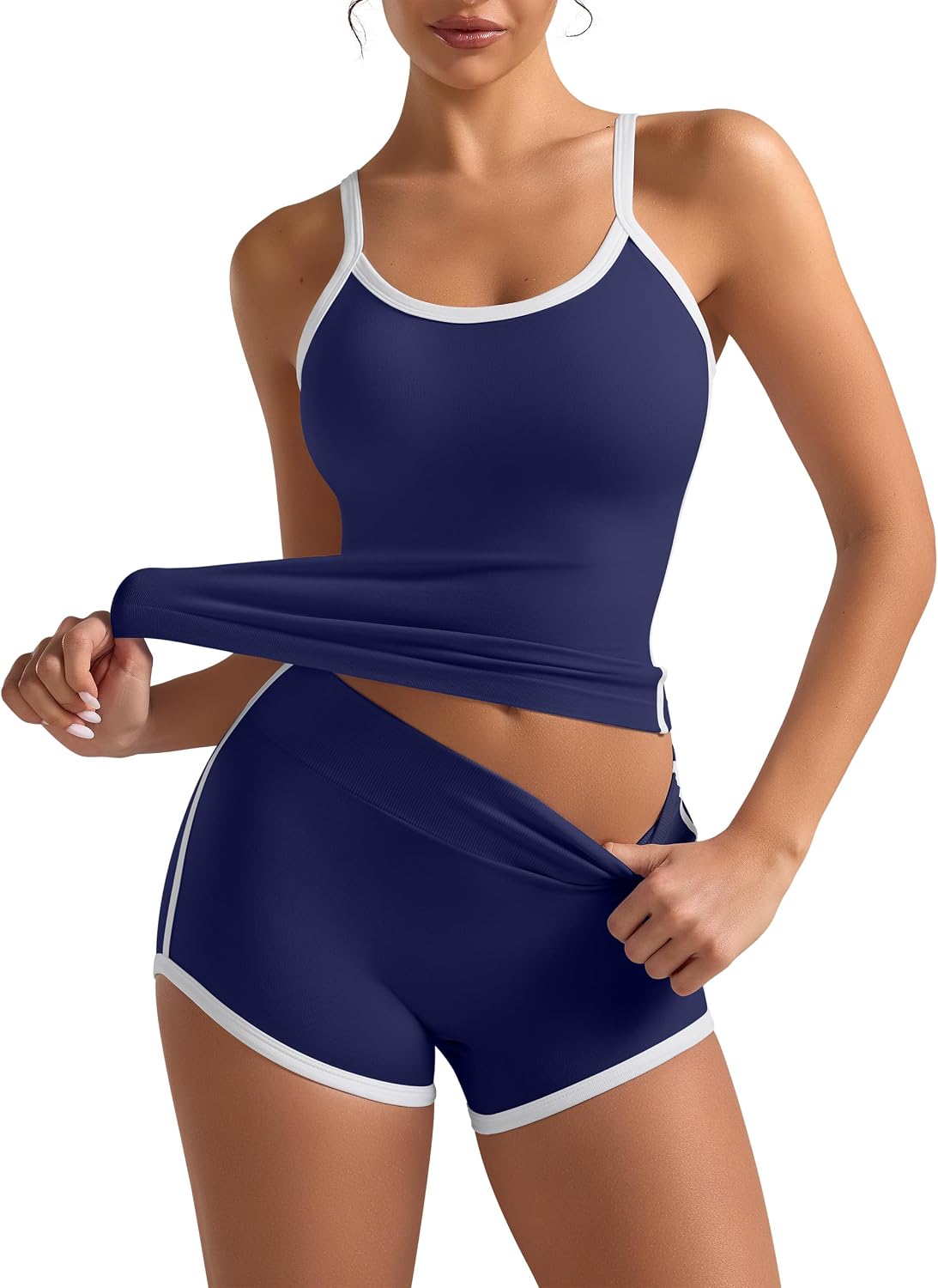 Contrast Trim Yoga Set