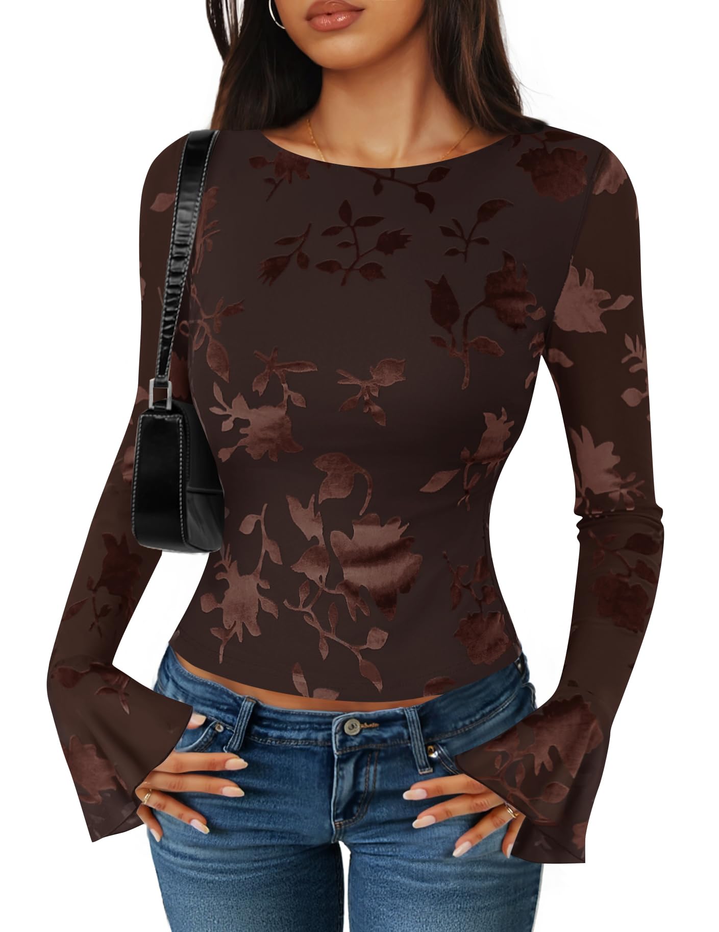 Floral Velvet Top