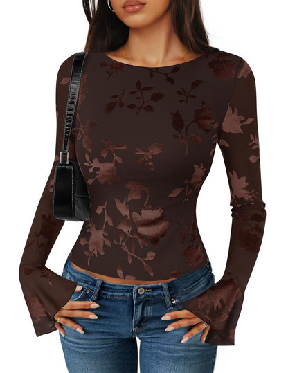 Floral Velvet Top