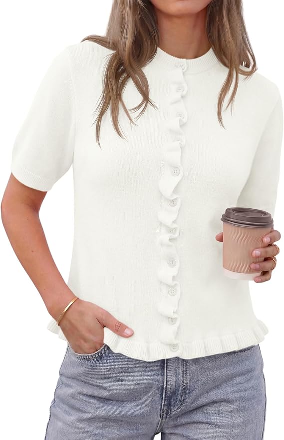 Ruffle Cardigan