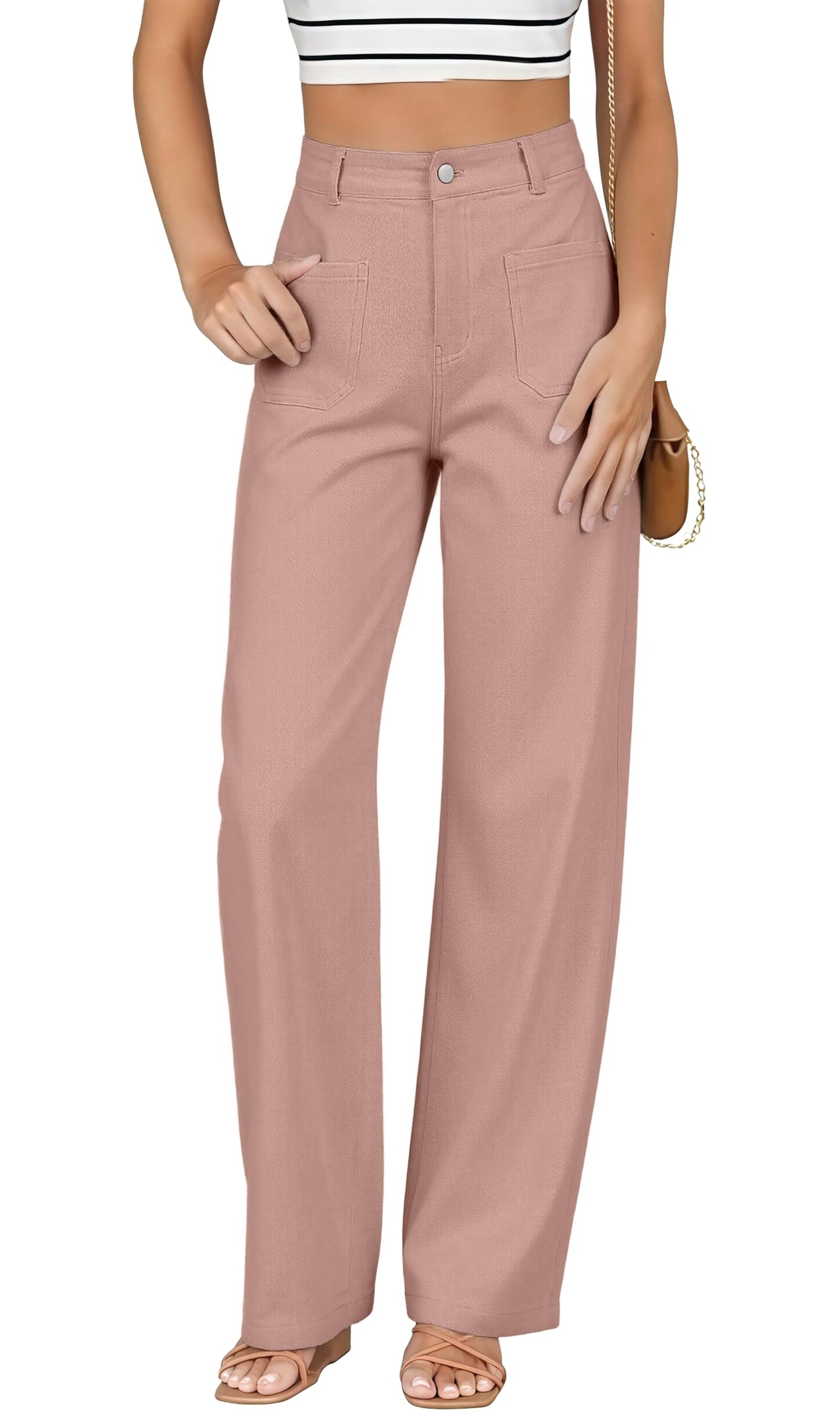 KICZOY Denim Women Long Trousers Jeans Pants Wide