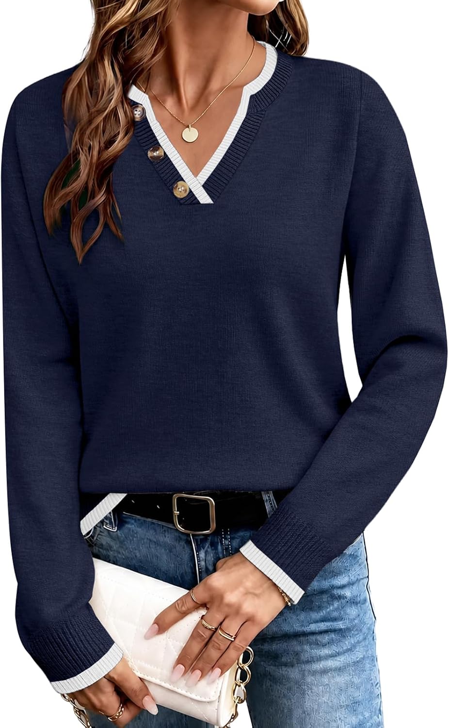 Lightweight V Neck Sweater