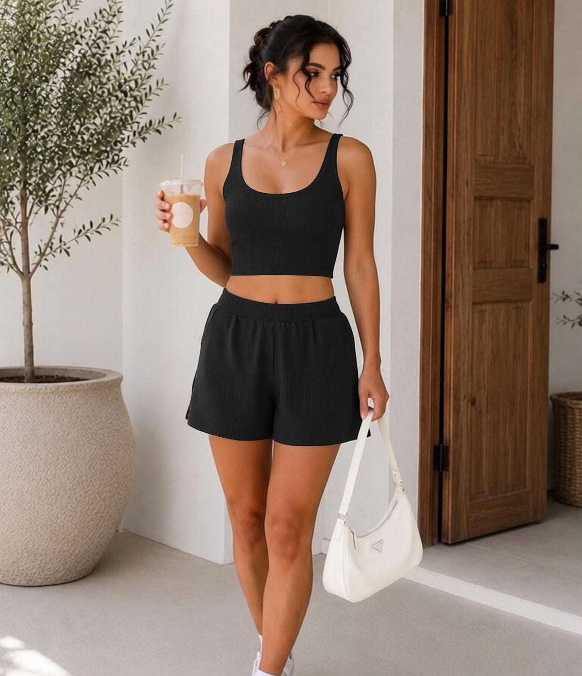 Sleeveless Tank Shorts Set
