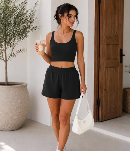 Sleeveless Tank Shorts Set