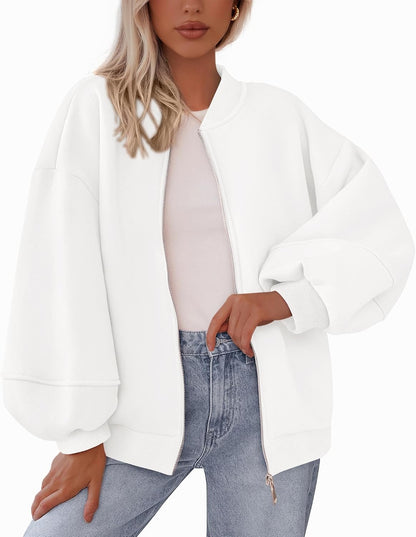 Oversized Zip Bomber Sweatshirt
