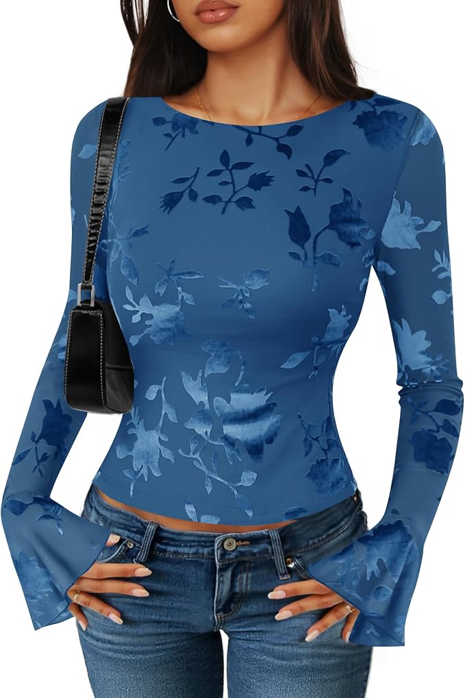 Floral Velvet Top
