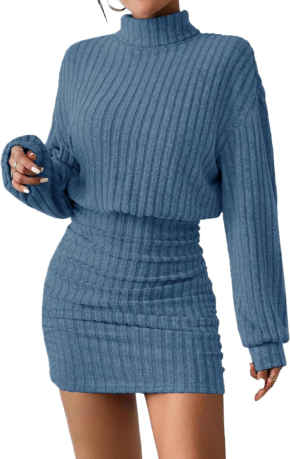Mock Neck Sweater Dress