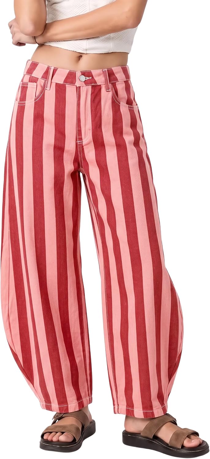 Polka Dot Barrel Jeans