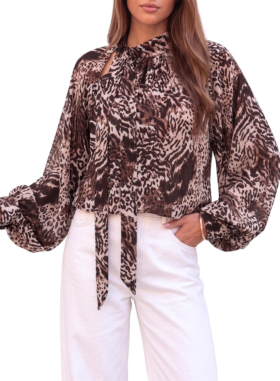 Pleated Chiffon Blouse