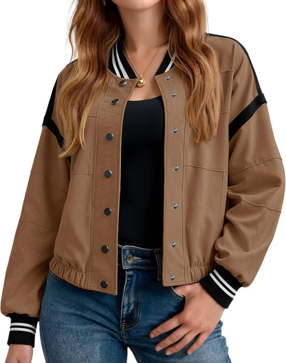Cropped Bomber Jacket
