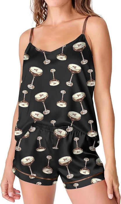 Graphic Satin Pajamas