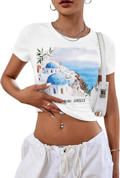Graphic Crop T-shirt