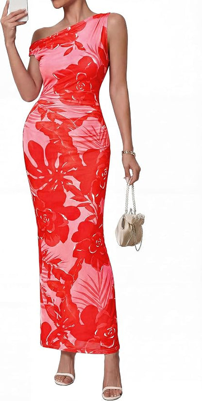 Floral Bodycon Maxi Dress