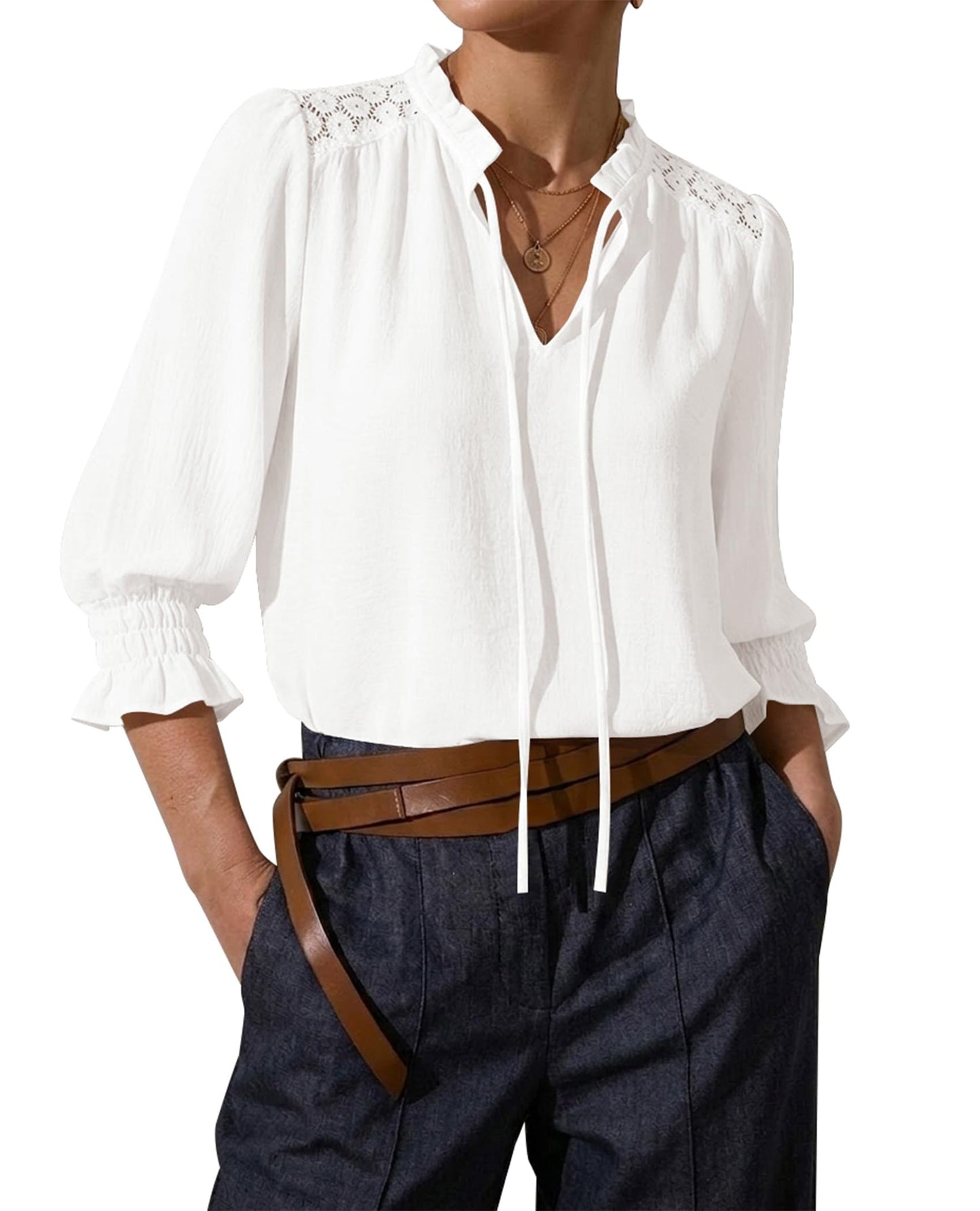 White Peasant Top